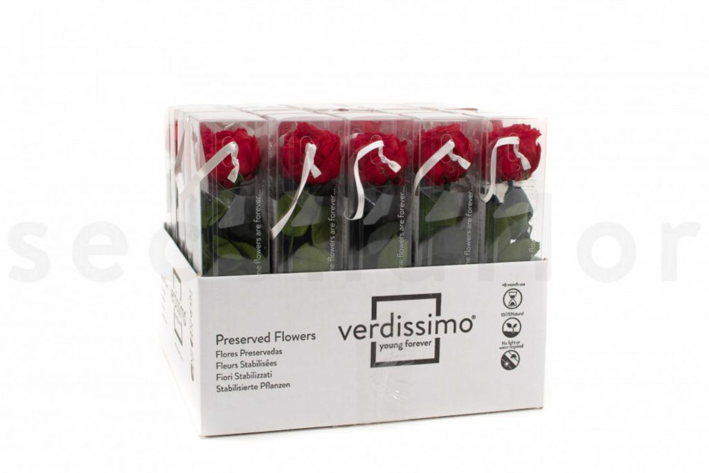 roses sur tiges verdissimo rouge ideal pour faire des ventes additionnelles lors de fetes commerciales