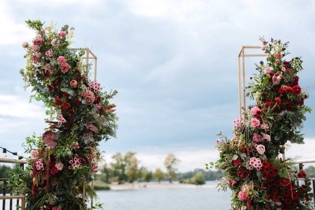ceremony arch preserved flowers